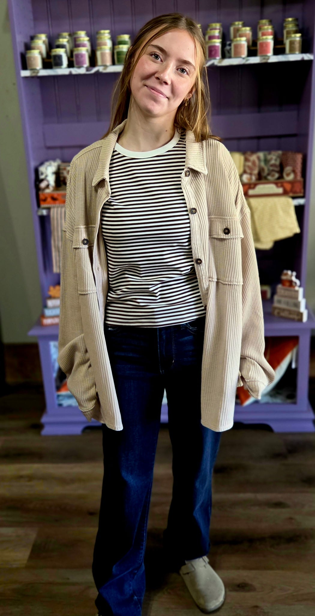 Waffle Knit Shacket