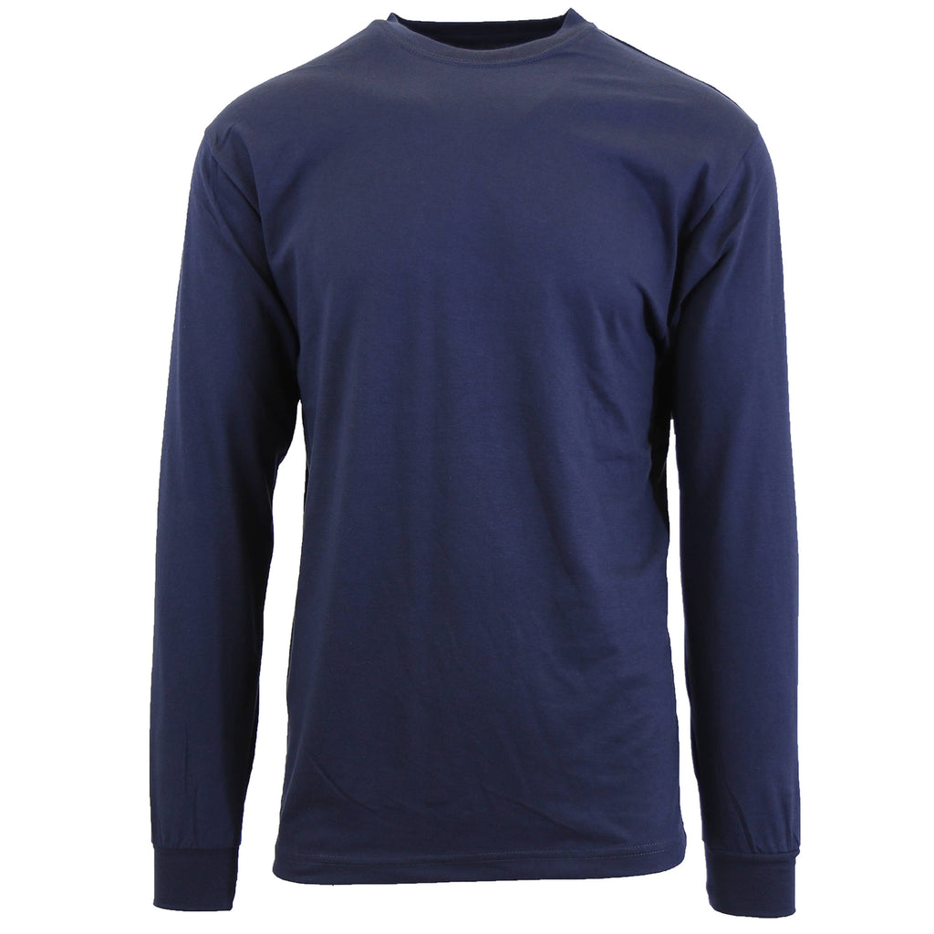 Men's Cotton-Blend Long Sleeve Crew Neck Tee
