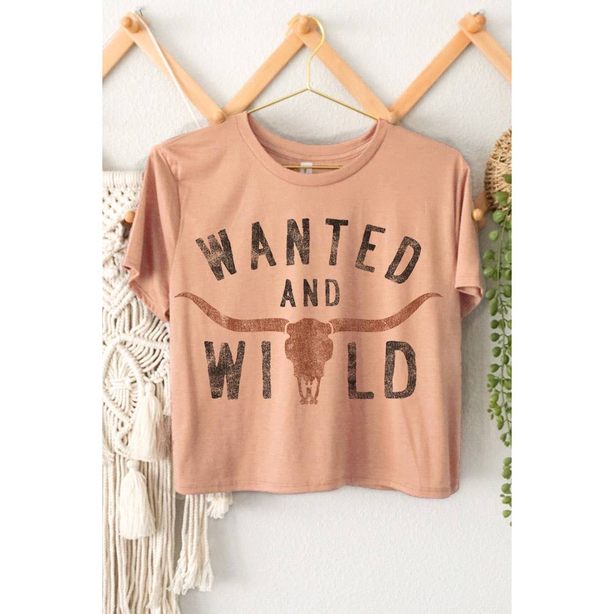 WANTED AND WILD GRAPHIC CROP TOP