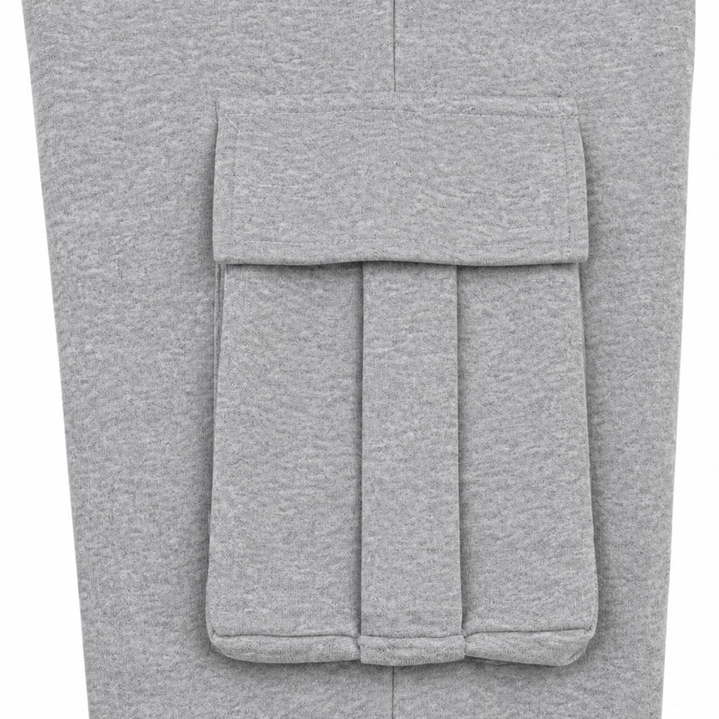 Men'S Fleece-Lined Cargo Sweatpants With Open Bottom (S-5Xl)