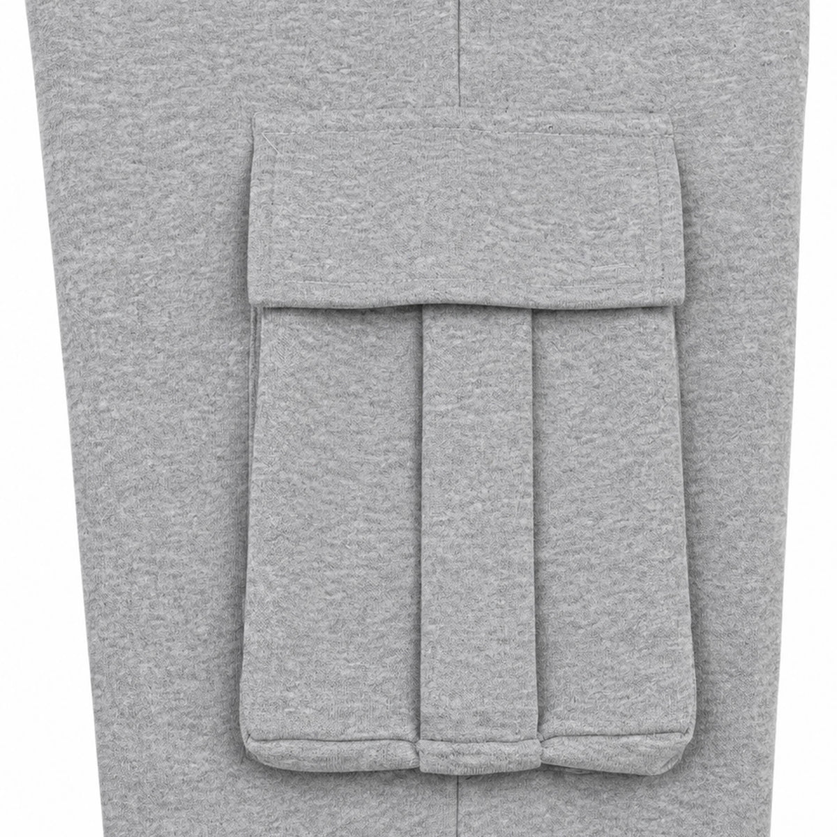 Men's Fleece-Lined Cargo Sweatpants With Open Bottom (S-5XL)