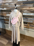 Half Zip Hoodie With Pants And Bag