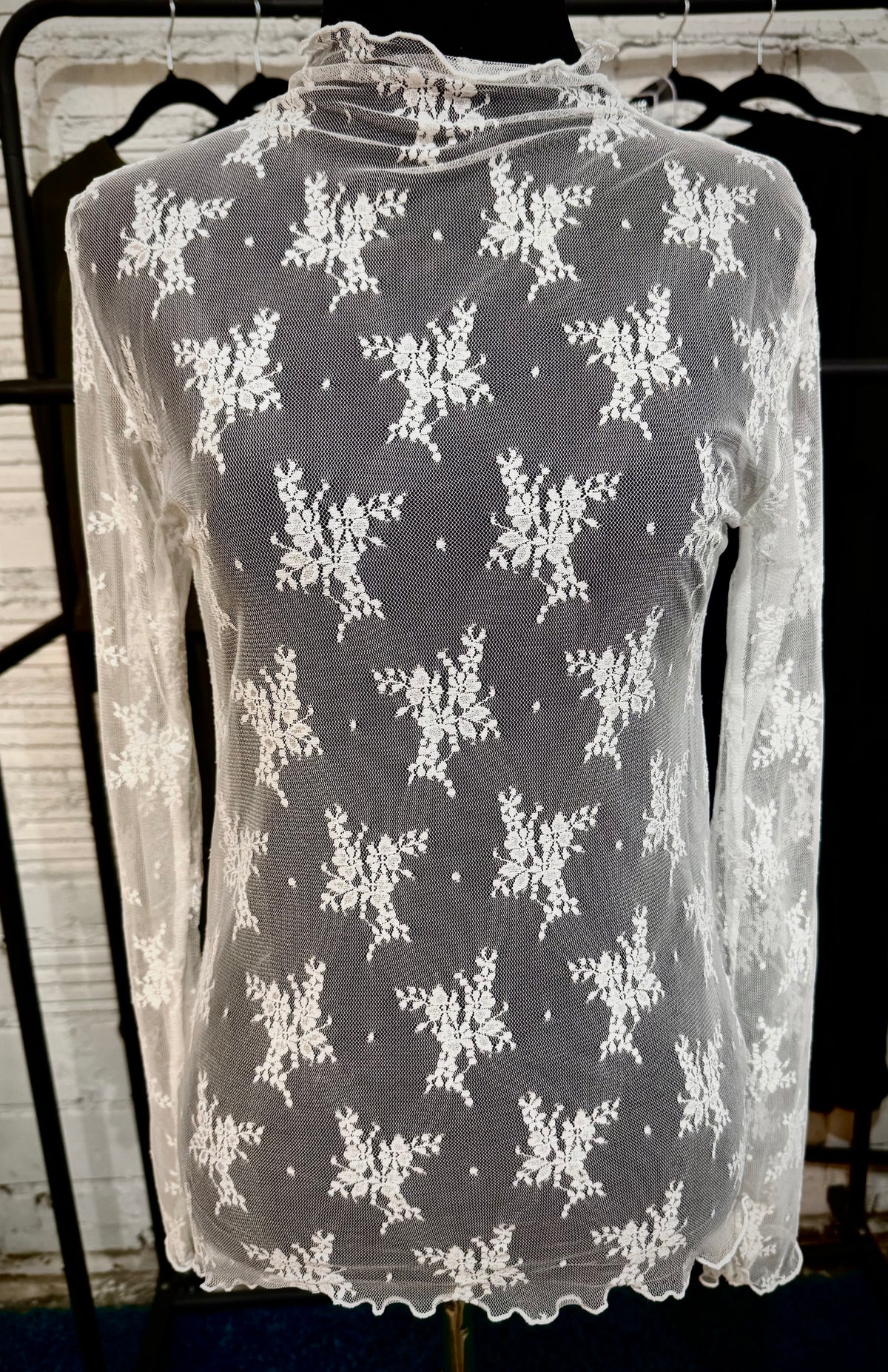 Lace see through top