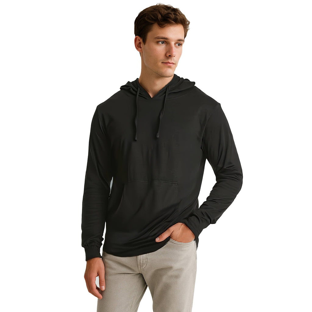Men's Lightweight Casual Pullover Drawstring Hoodie W Pocket