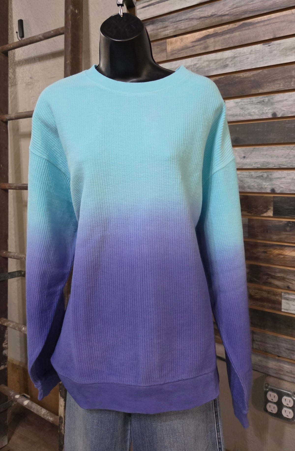 Ombre Luxe Corded Crew