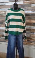 Striped Drop Shoulder Sweater