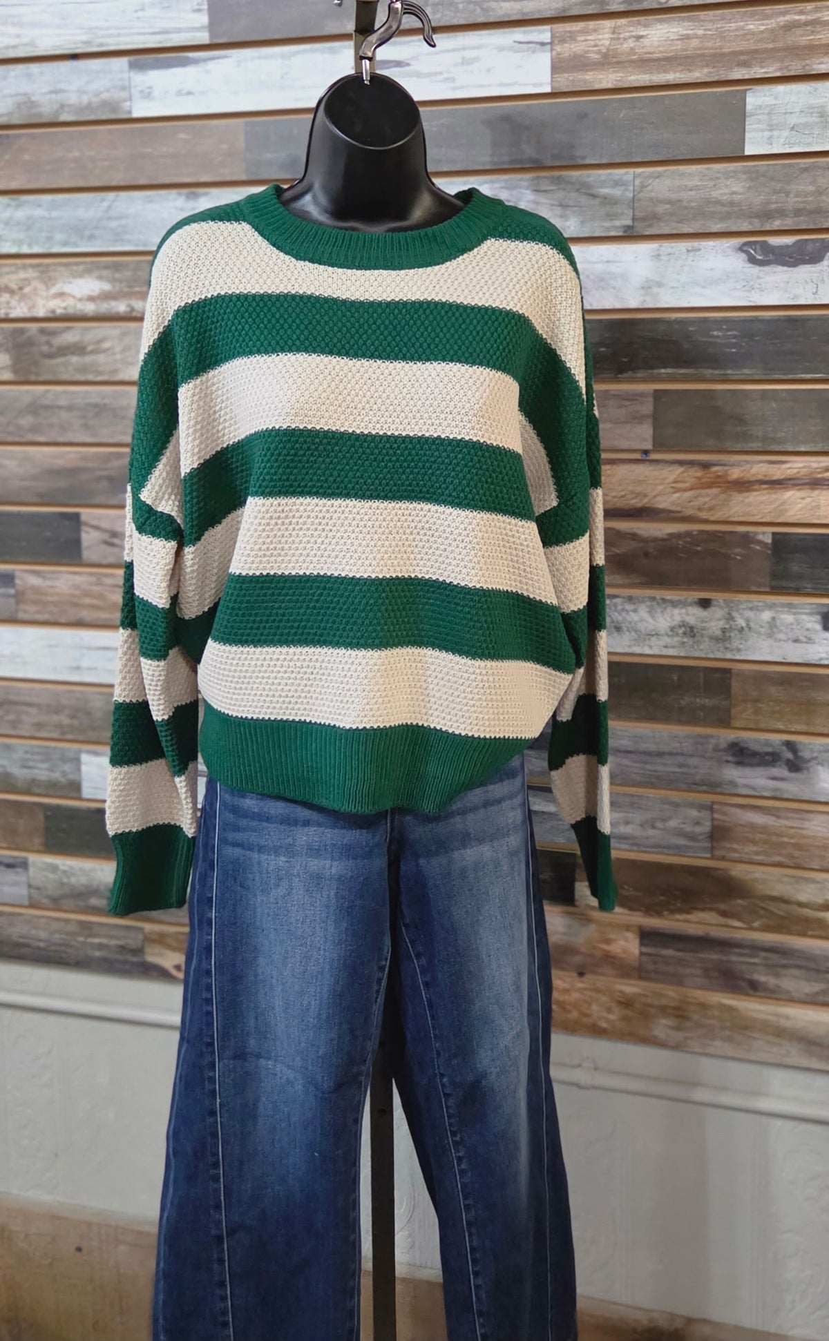 Striped Drop Shoulder Sweater