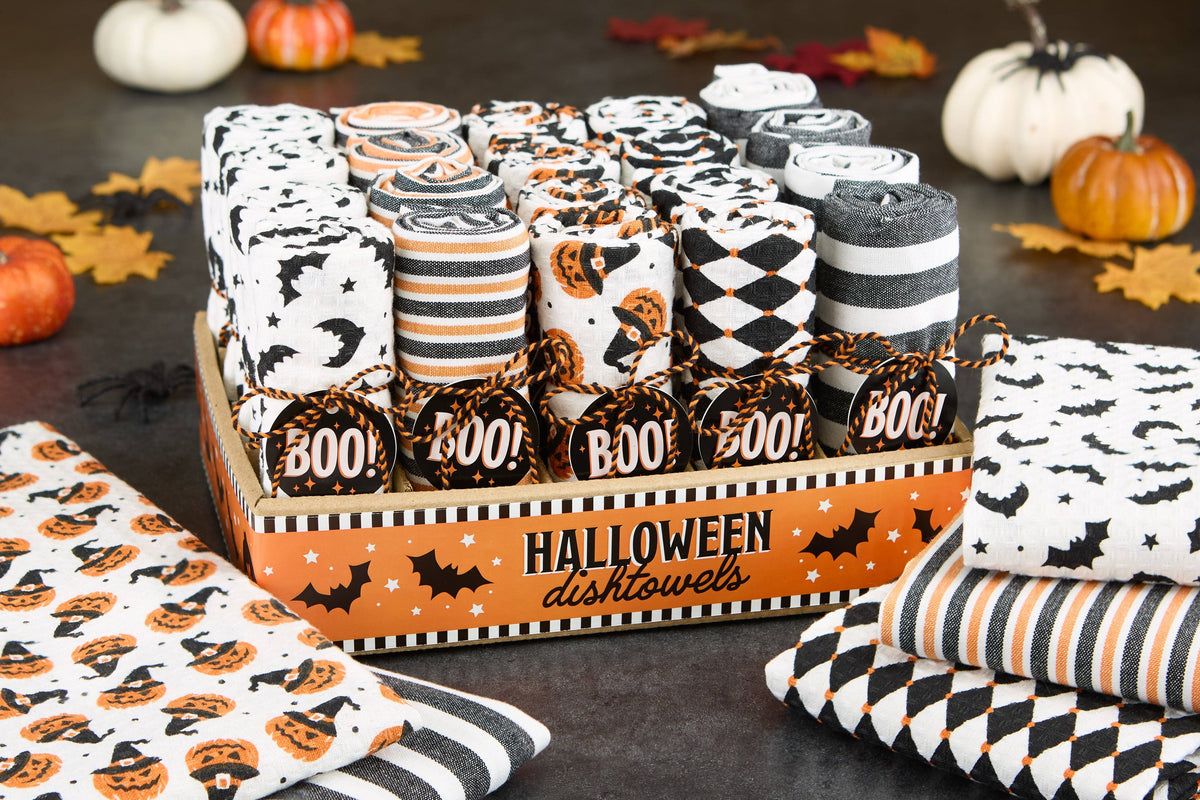 Boo! Halloween Assorted Dishtowels PDQ