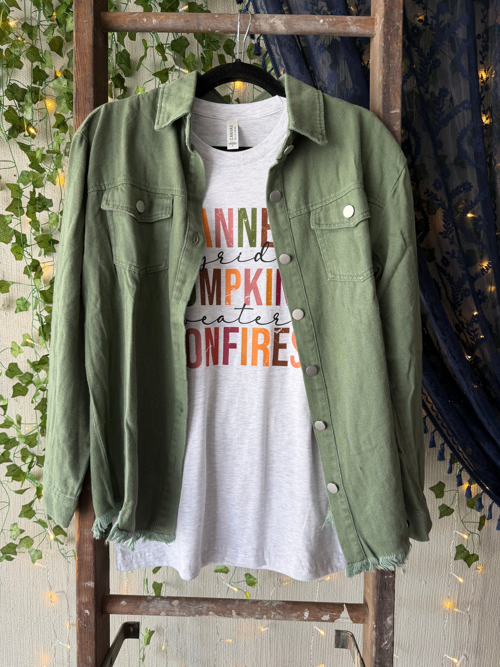 Washed Denim Shirt Jacket