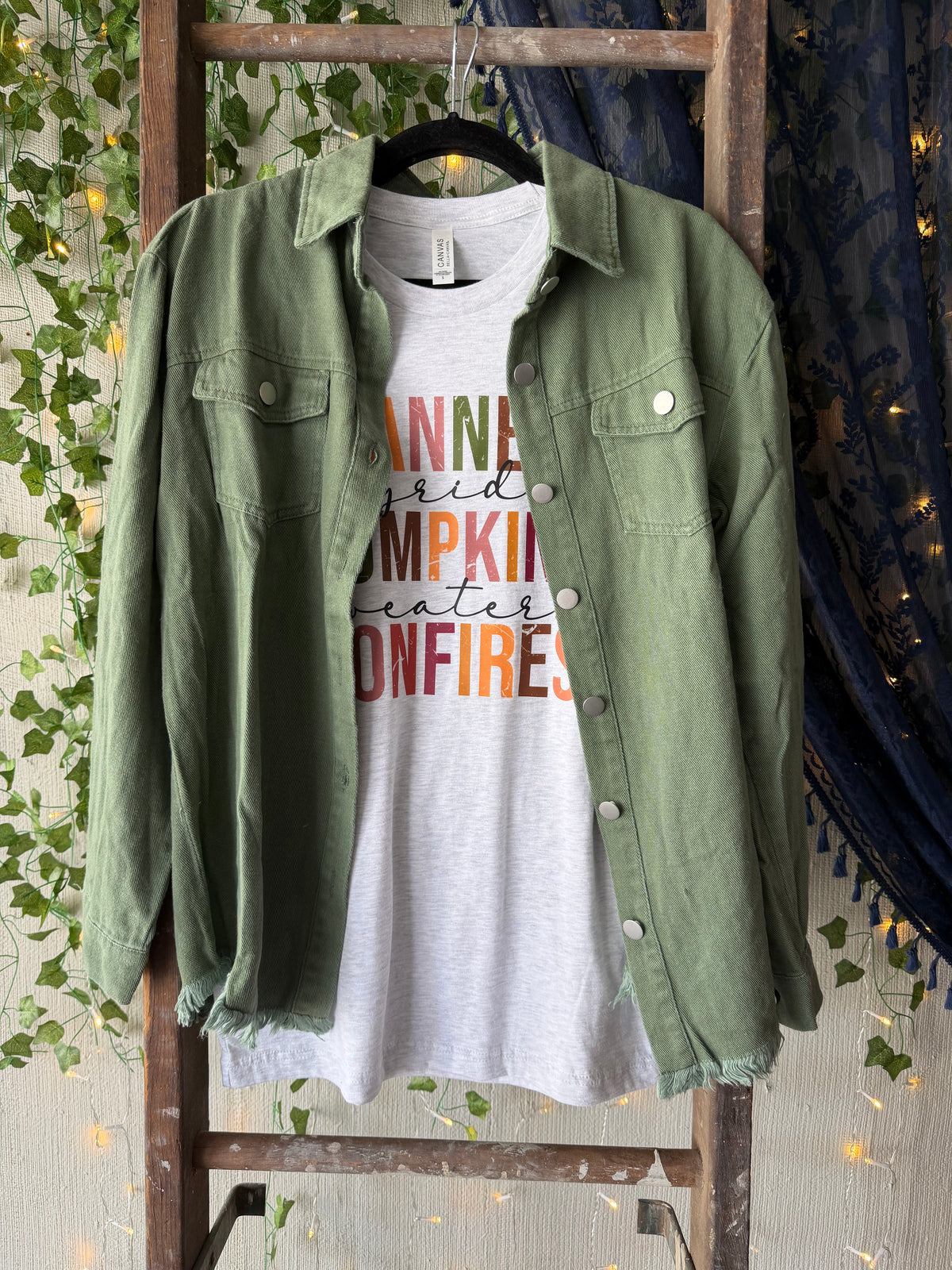 Washed Denim Shirt Jacket