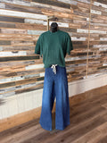 Lightweight Exposed Seam Short Sleeve Crop Sweater