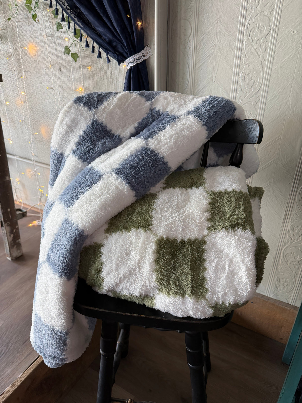 Checkerboard Plush Blanket