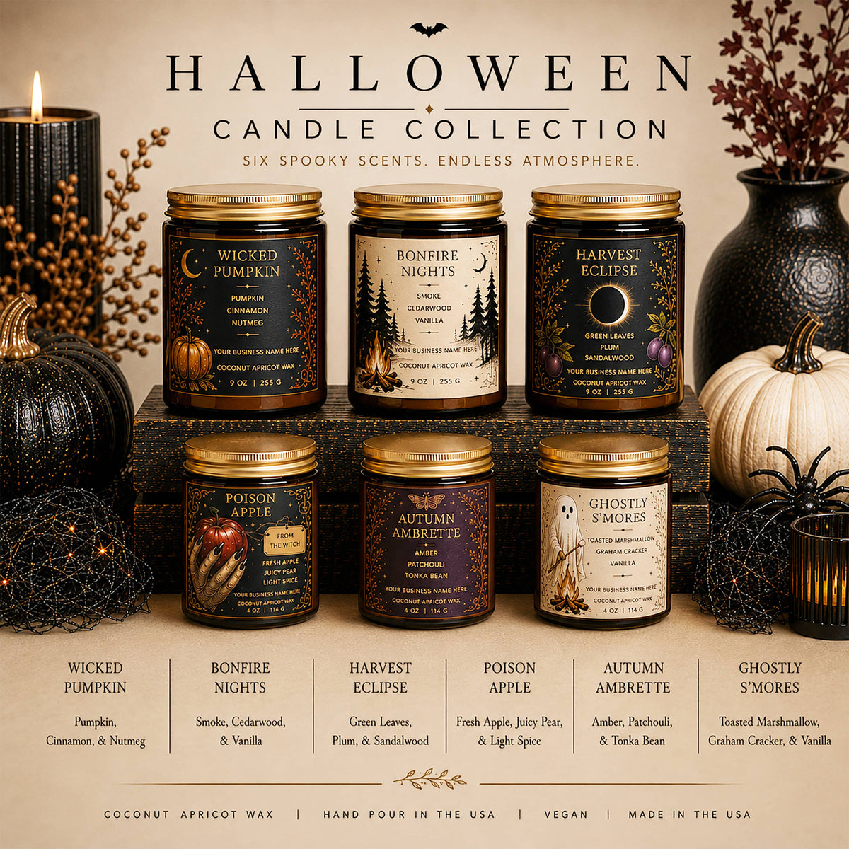 Halloween Candle Collection | 6 Spooky Fragrances Wholesale