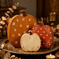 Rustic Wooden Pumpkin Jack O Lanternhalloween Decor Set Of 3