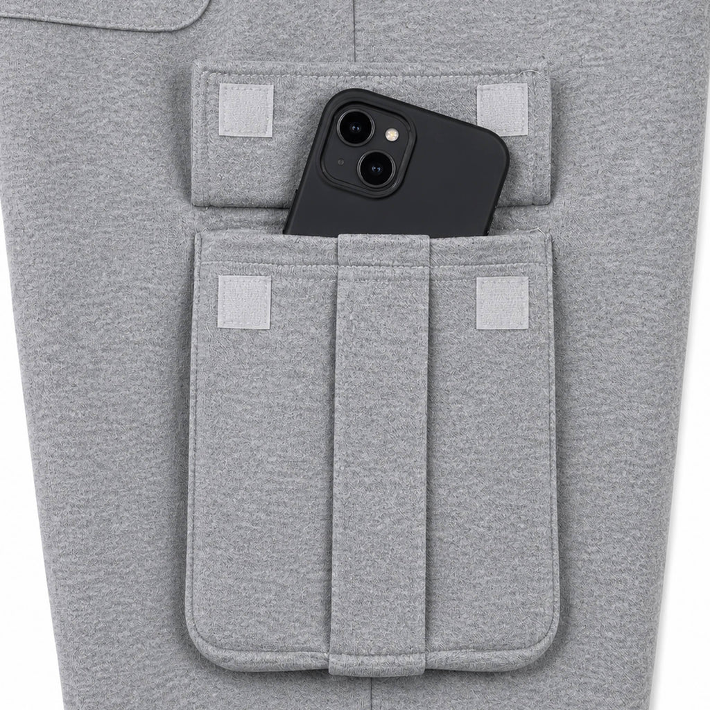 Men'S Fleece-Lined Cargo Sweatpants With Open Bottom (S-5Xl)