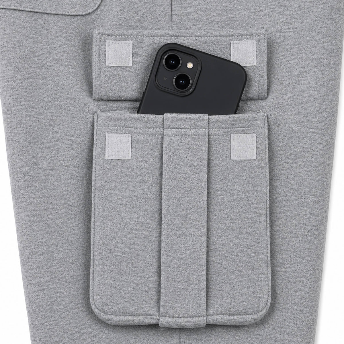 Men'S Fleece-Lined Cargo Sweatpants With Open Bottom (S-5Xl)