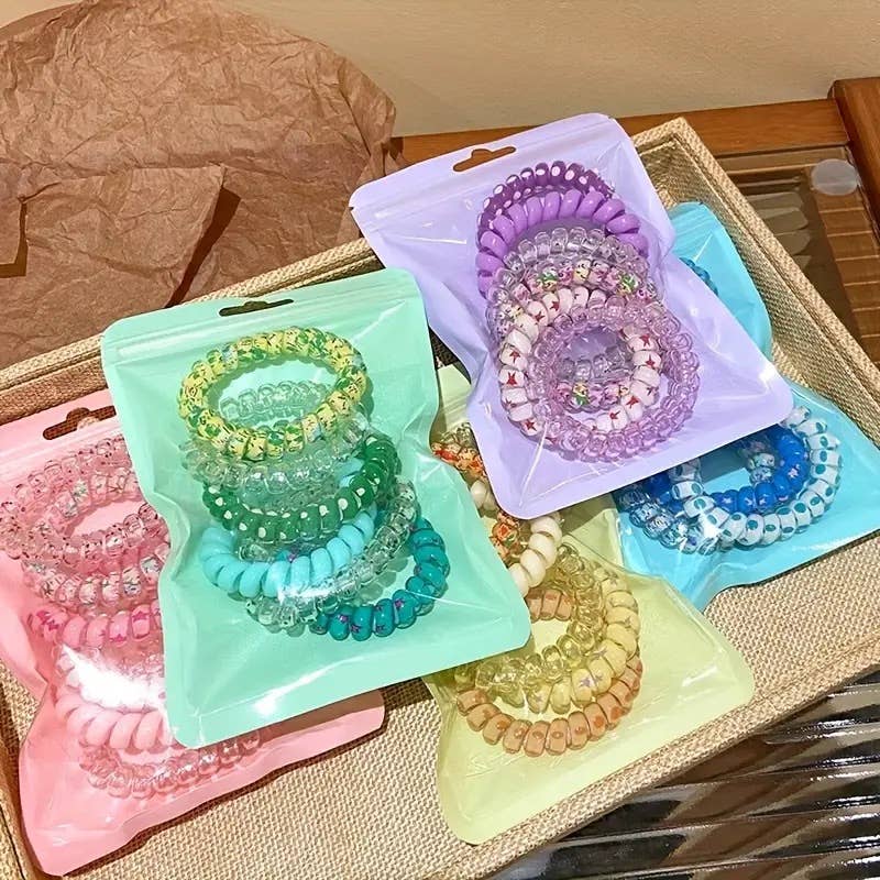 Fun Color Block Hair Tie Sets