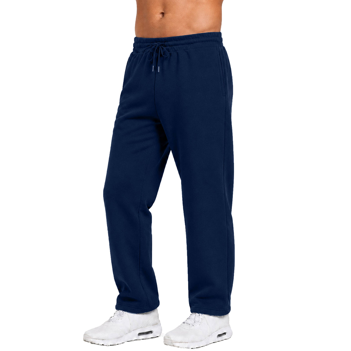 Men's Classic Heavyweight Fleece Sweatpants with Open Bottom