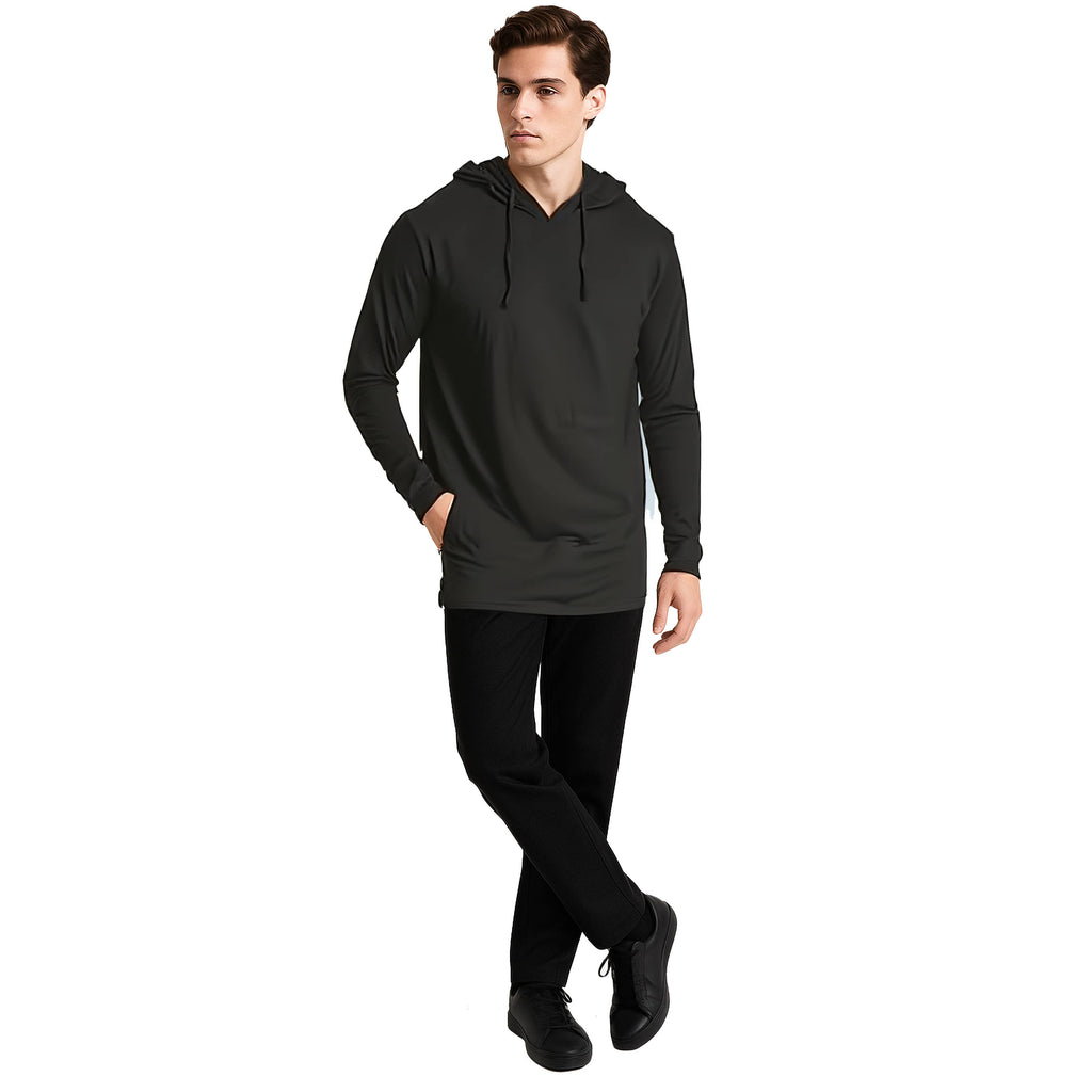 Men's Lightweight Casual Pullover Drawstring Hoodie W Pocket