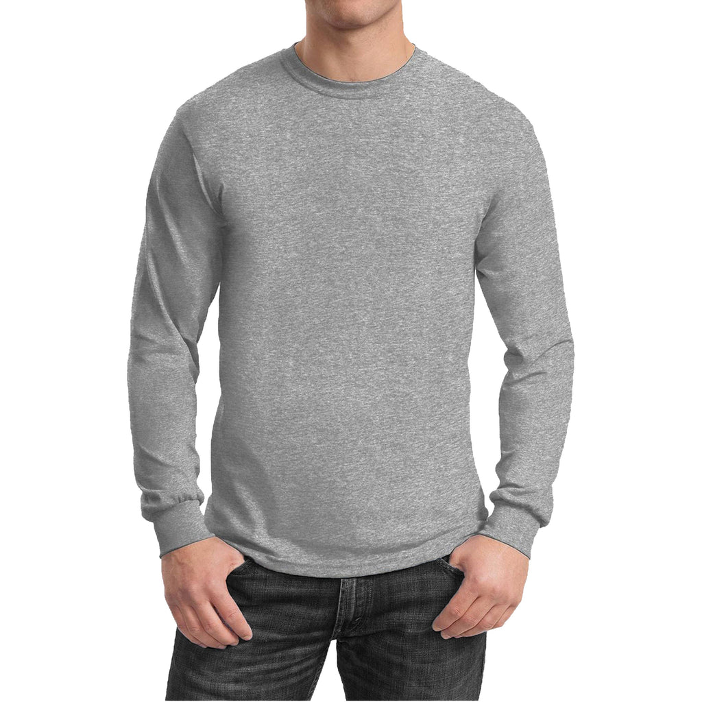 Men's Cotton-Blend Long Sleeve Crew Neck Tee